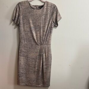 Metallic Gold Sheath Mini Dress